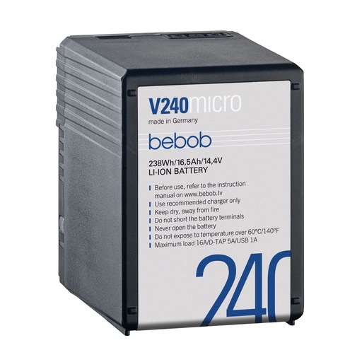 [V240micro] Bebob V240micro micro V-Mount Li-Ion battery 14.4V / 16.5Ah // 238Wh