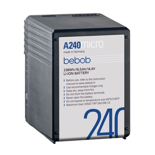 [A240micro] Bebob A240micro micro A-Mount (Gold-Mount compatible) Li-Ion battery 14.4V / 16.5 Ah // 238Wh