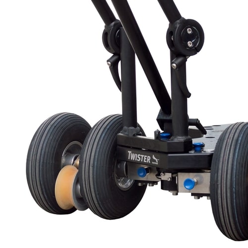 [165349] Panther [165349] Twister Dolly cpl. with 3 steering modes (front/rear/round-a-round), foldable pushbar, steering bar, 4x2 double pneumatic wheels