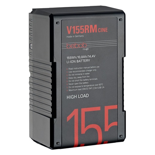[V155RMcine] Bebob V155RM-CINE V-Mount High Load Battery 14.4V / 10.8Ah / 156Wh