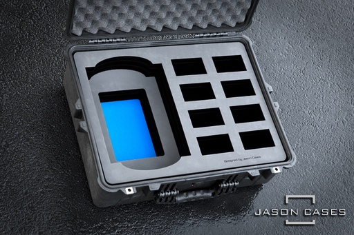 [ABB8LP4PL] Jason Cases Anton Bauer LP4 Charger and 8-Pack Battery case