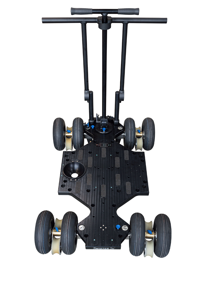 Panther [165349] Twister Dolly cpl. with 3 steering modes (front/rear/round-a-round), foldable pushbar, steering bar, 4x2 double pneumatic wheels