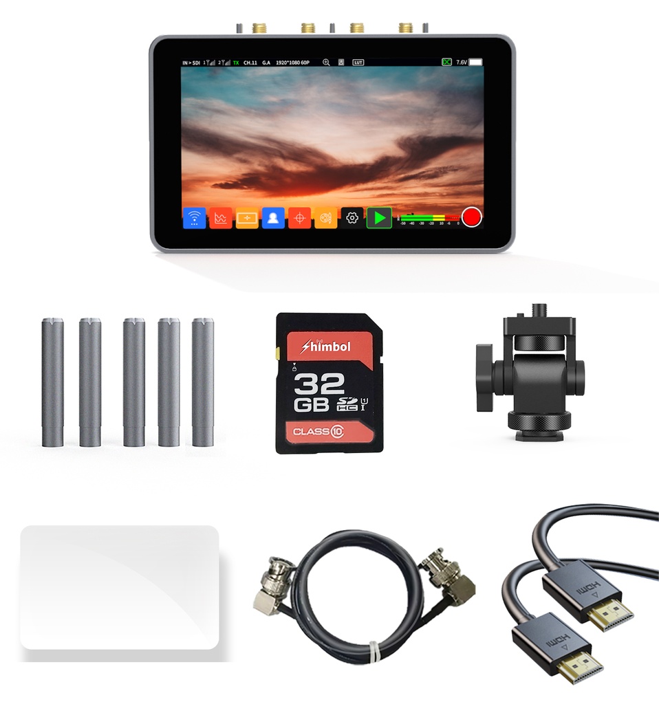 Shimbol ZO600MS: Dual-Band 1000FT 5.5 inch Touchscreen 3D Lut HDMI 3G-SDI Wireless recording Monitor