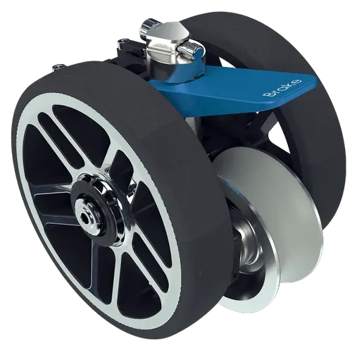 [310534] H-wheel mount with double brake, [310615] H-Studio wheel Spoke Design, soft, [155755] H-Track wheel, medium (VK92)