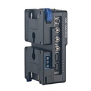 Bebob Coco-A2Vmicro2 Double Amicro  (Gold-Mount compatible) Plate to V-Mount (camera-side) 
with hotswap, charging function, multiple connectors