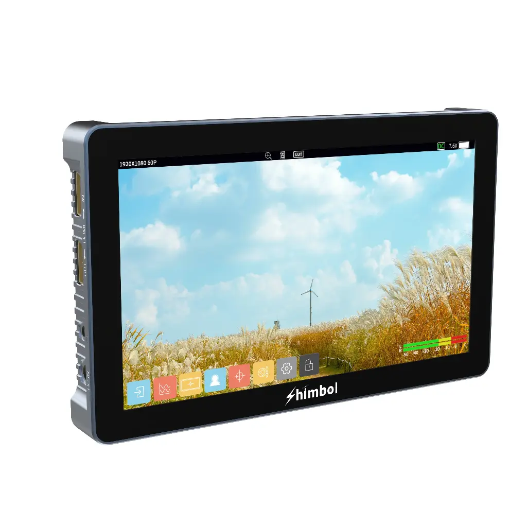 Shimbol M7: 7 inch 1920*1080 Touchscreen 3D Lut 4K HDMI 3G-SDI Metal Frame On Camera Monitor