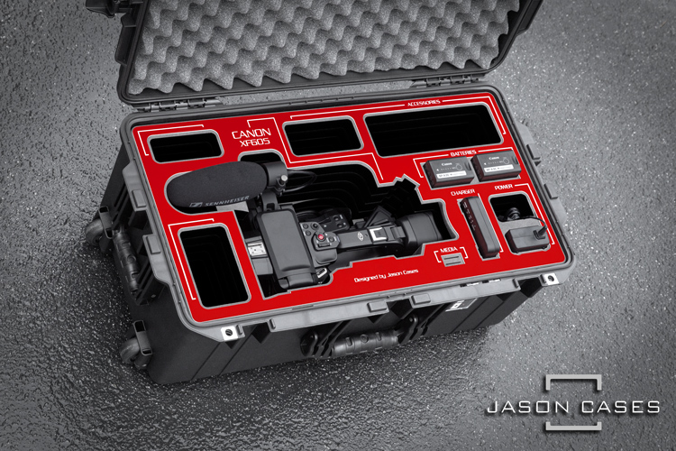 Jason Cases Canon XF605 Case (RED overlay)
