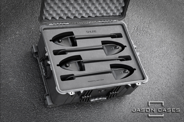 Jason Cases Shure MX418 4-Microphone case