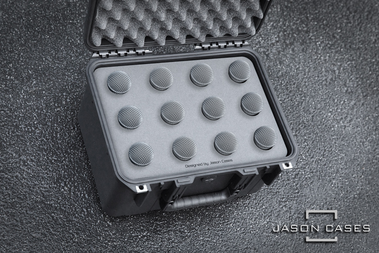 Jason Cases Shure SM57/SM58 12-Microphone case
