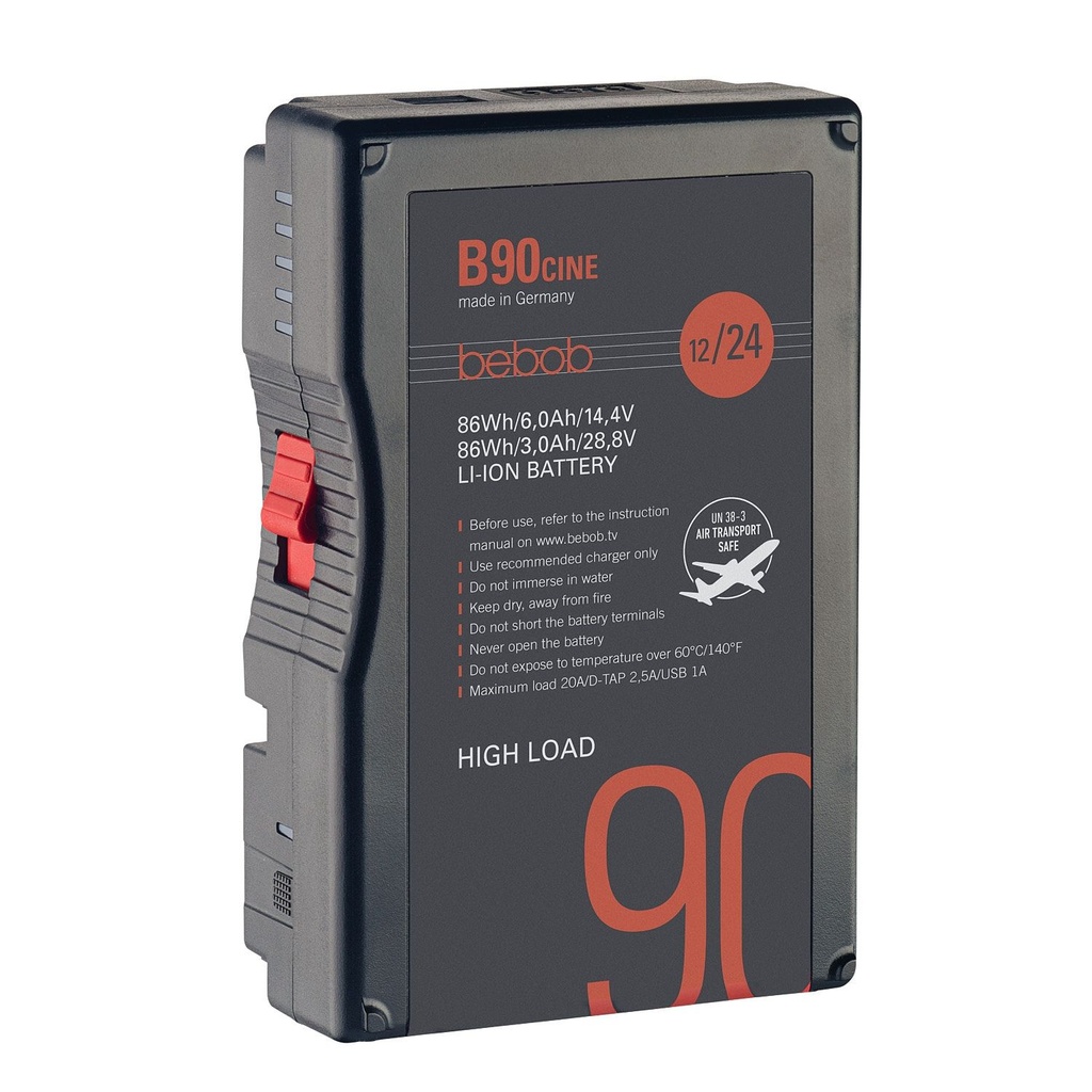 Bebob B90Cine B-Mount Li-ion Battery 14.4V/28.8V 86Wh