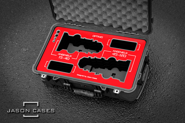 Jason Cases Angenieux Optimo Dual Lens Case with Red overlay