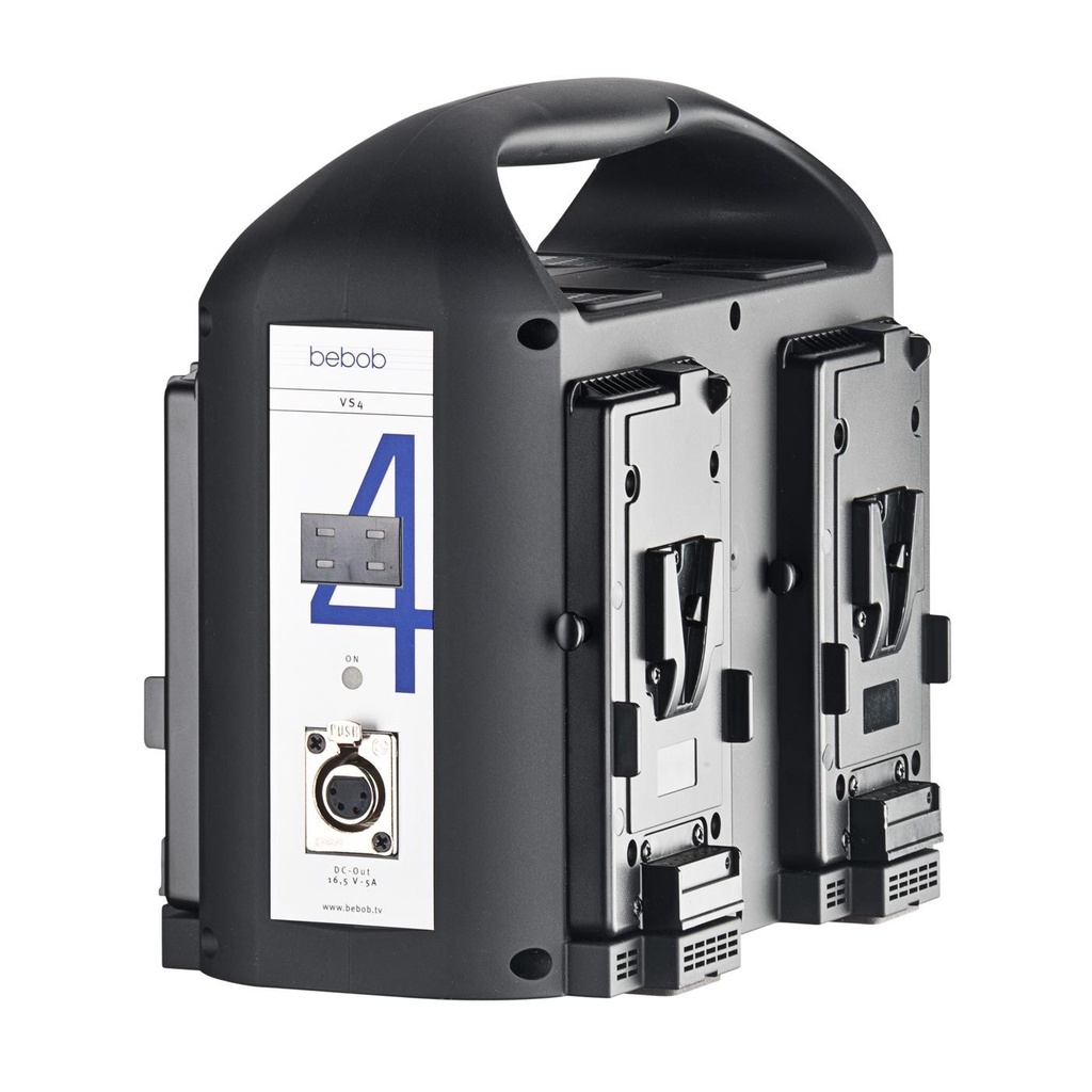 Bebob VS4 4-Channel V-Mount Simult. Charger w. 165W DC-Out