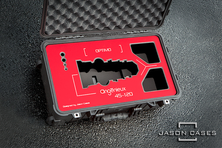 Jason Cases Angenieux Optimo 45-120mm Lens Case with Red overlay