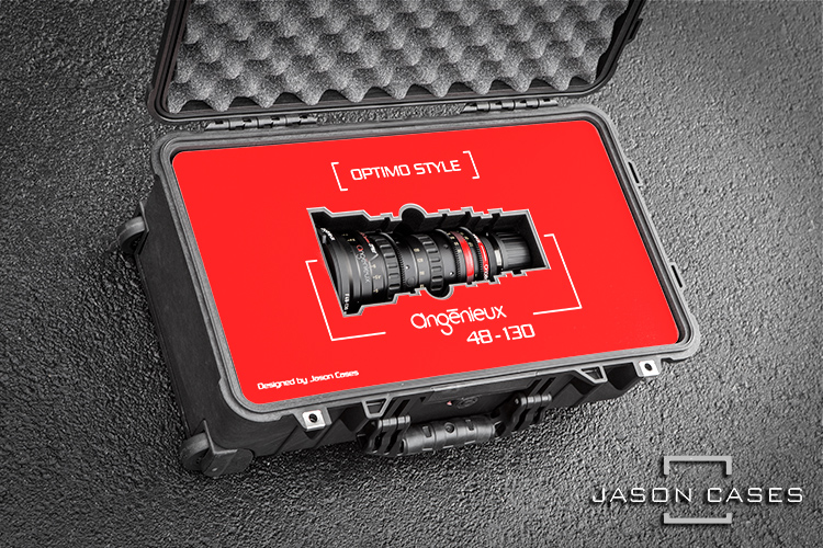 Jason Cases Angenieux Optimo Style 48-130mm Lens Case with Red overlay