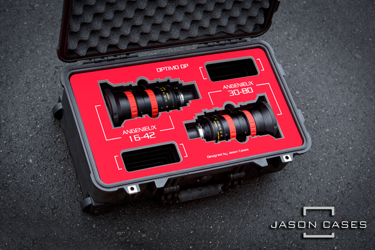 Jason Cases Angenieux Optimo DP Lens Case with Red overlay
