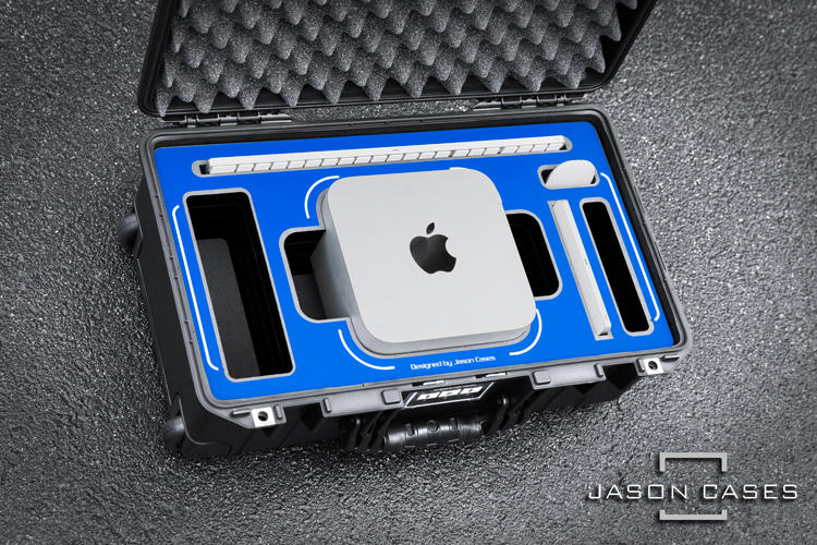 Jason Cases Apple Mac Studio case with Blue overlay