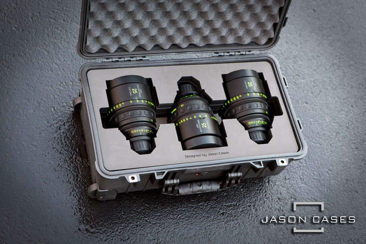 Jason Cases Arri Zeiss Master Primes 3-lens case (COMPACT)