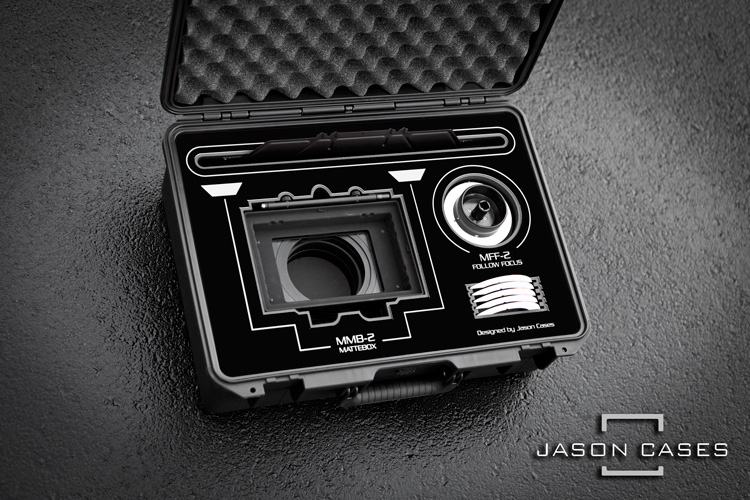 Jason Cases Arri MMB-2 Mattebox + MFF-2 Follow Focus case (BLACK overlay)