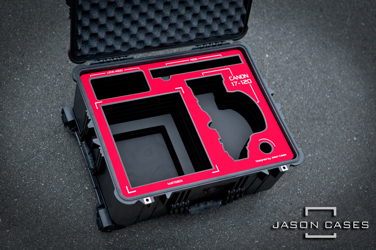 Jason Cases Canon 17-120mm Lens + Mattebox Case with Red overlay