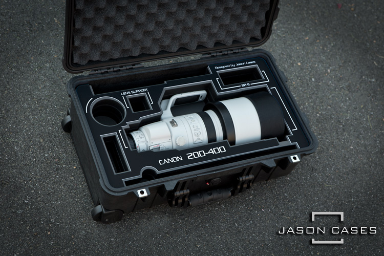 Jason Cases Canon 200-400mm Lens Case with Black overlay