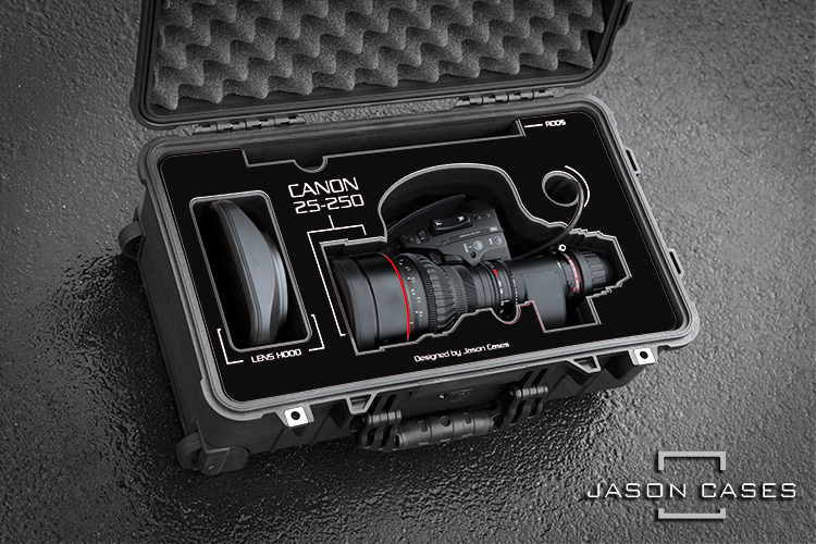 Jason Cases Canon 25-250mm Lens Case with Black overlay
