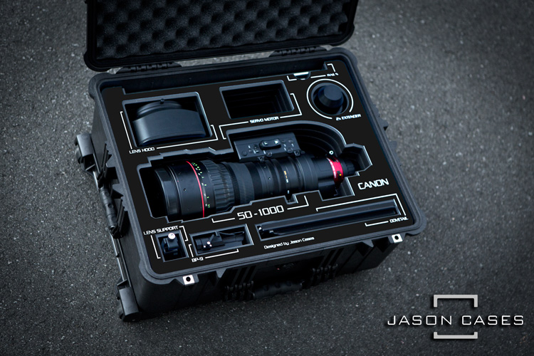 Jason Cases Canon 50-1000mm Lens Case with Black overlay