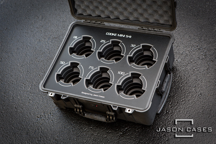 Jason Cases Cooke Mini S4 Primes 6-lens case (Black Overlay)