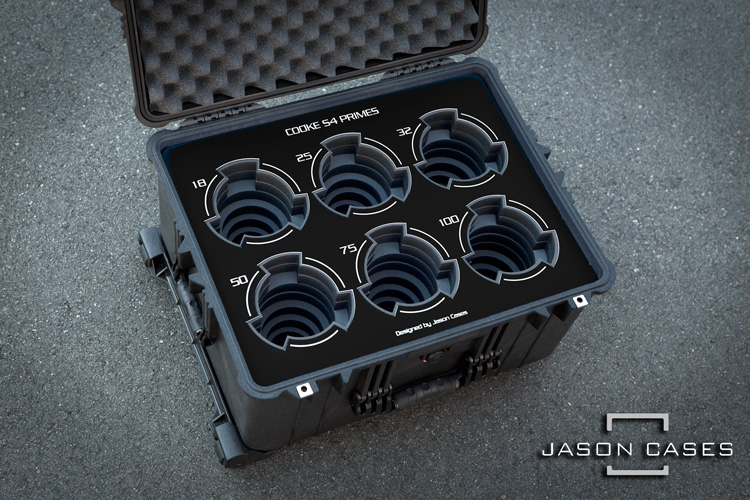 Jason Cases Cooke S4 Primes 6-lens case with Black overlay