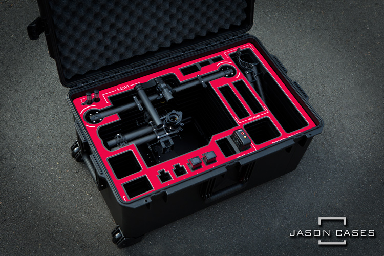 Jason Cases Pelican Case for Movi M15 with Toad-in-the-Hole (Red Overlay)