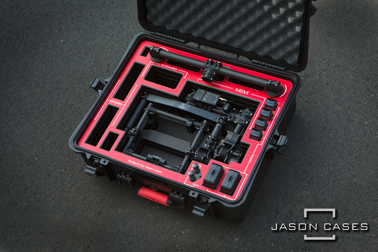 Jason Cases Movi M5 case with RED overlay (COMPACT)