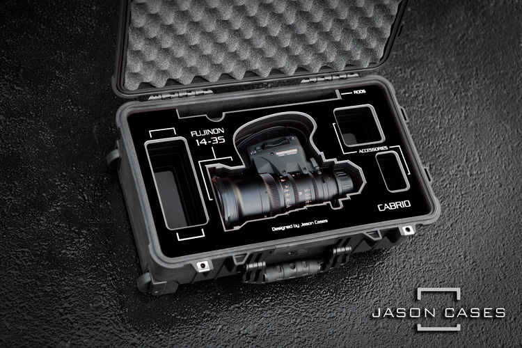 Jason Cases Fujinon 14-35mm T2.9 Cabrio Lens Case with Black overlay