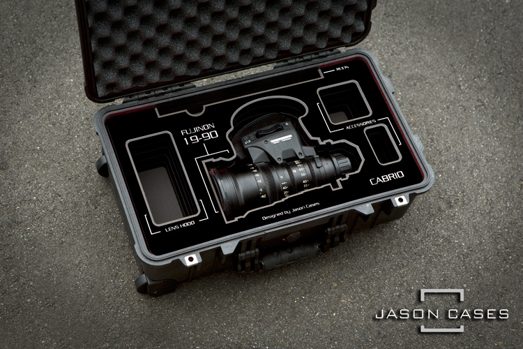 Jason Cases Fujinon 19-90mm T2.9 Cabrio Lens Case with Black overlay