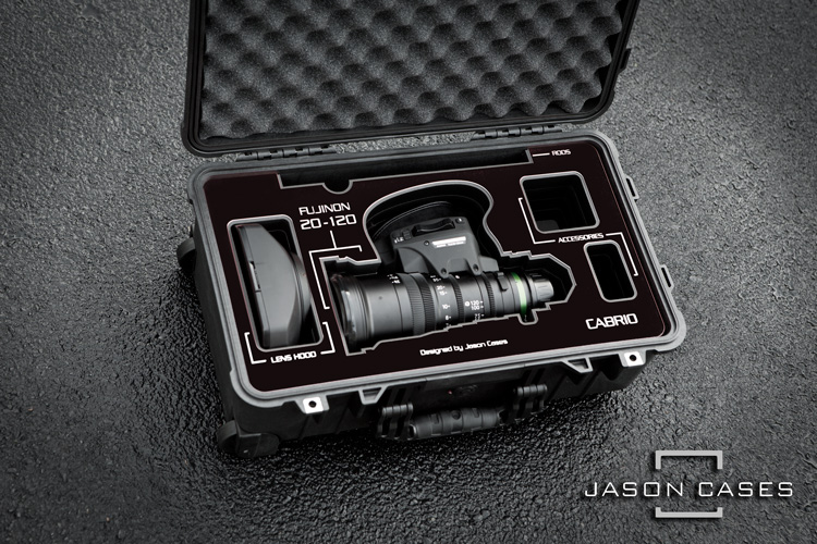 Jason Cases Fujinon 20-120mm T3.5 Cabrio Lens Case with Black overlay