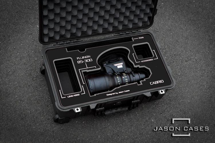 Jason Cases Fujinon 85-300mm T2.9 Cabrio Lens Case with Black overlay