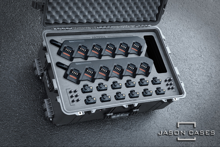 Jason Cases Hytera H-Series 12-Radio and 2-Charger case