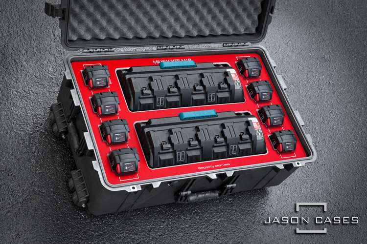 Jason Cases Milwaukee M18 8-Battery and 2-Charger case
