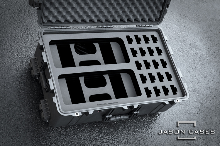 Jason Cases Motorola CP200 20-Battery and 2-Charger case