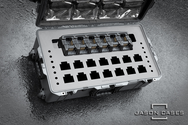Jason Cases Motorola CP200 14-radio and 12-unit Charger case