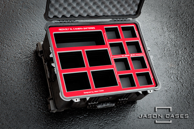 Jason Cases Red Redvolt XL battery and charger case
