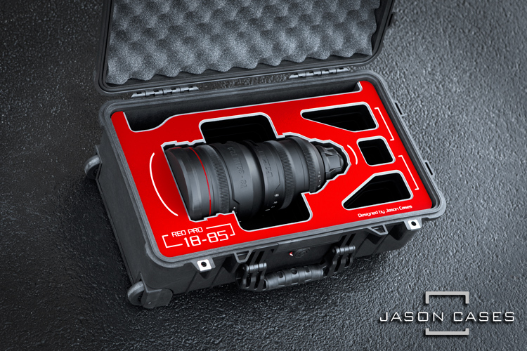 Jason Cases Red Pro 18-85mm Zoom Lens Case