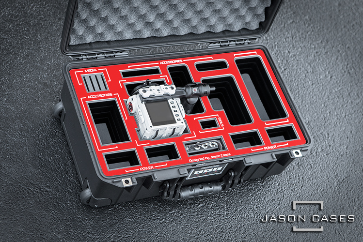 Jason Cases Red Komodo with Tilta Cage and Outrigger Handle Case
