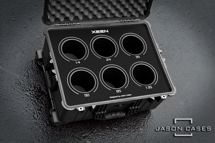 Jason Cases Rokinon XEEN 6-lens case (BLACK overlay)