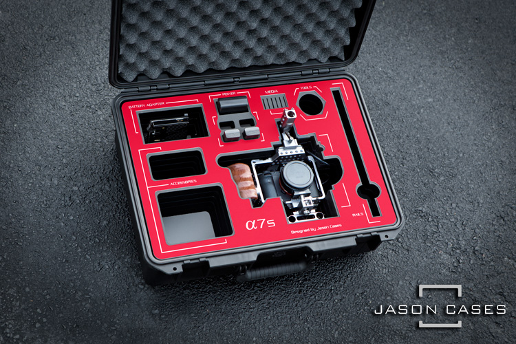 Jason Cases Sony A7s with TILTA Cage case with RED overlay