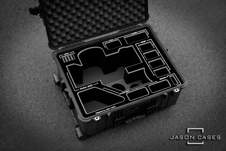 Jason Cases Sony PMW-300 Case (BLACK overlay)
