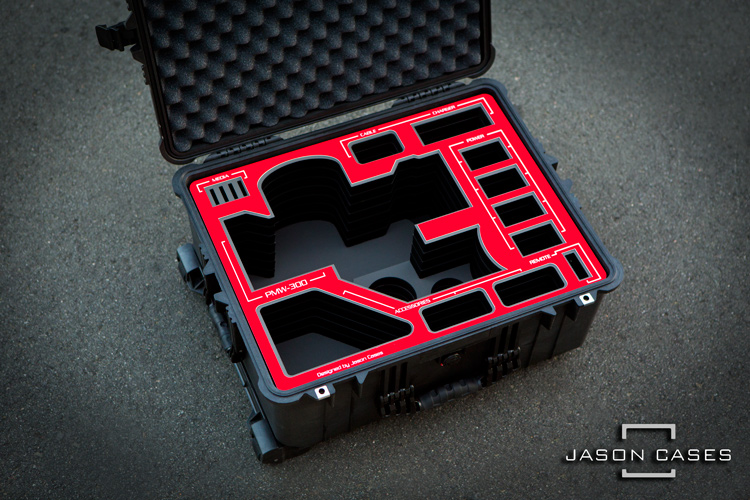 Jason Cases Sony PMW-300 Case (RED overlay)