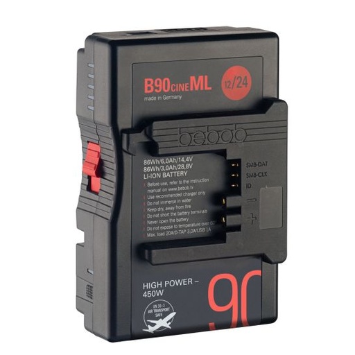 [B90cineML] Bebob B90cineML B-Mount Li-Ion Hot Swap High Power battery 14.4V/28.8V // 86Wh