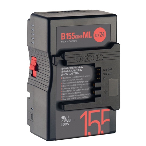 [B155cineML] Bebob B155cineML B-Mount Li-Ion Hot Swap High Power battery 14.4V/28.8V // 156Wh