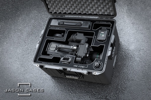 [SNFZ90LBK] Jason Cases Sony HXC-FZ90 + Lens case (BLACK overlay)