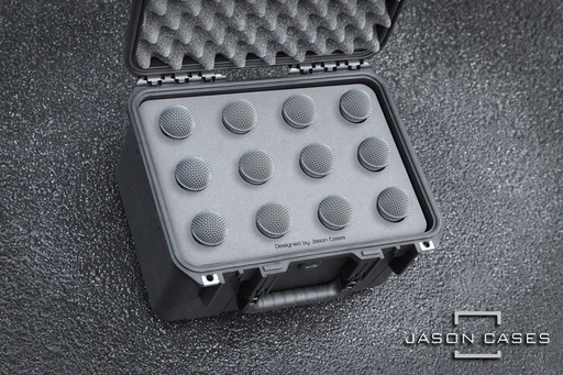 [SRSM57M12PL] Jason Cases Shure SM57/SM58 12-Microphone case