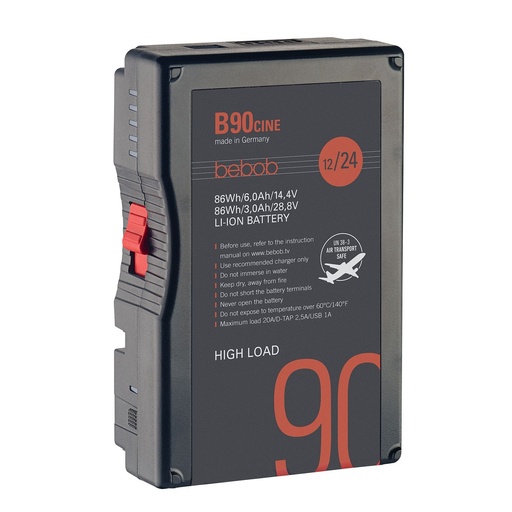 [B90Cine ] Bebob B90Cine B-Mount Li-ion Battery 14.4V/28.8V 86Wh